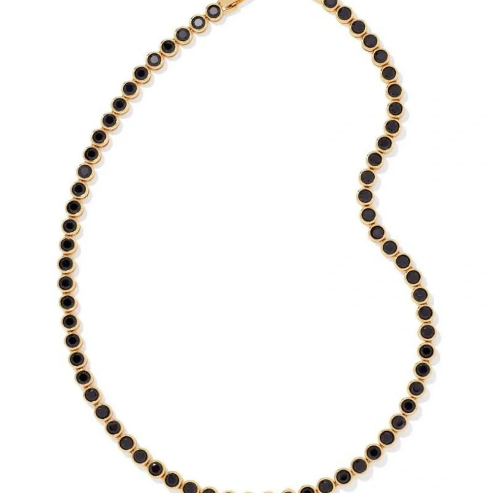 NWT Kendra Scott Carmen Tennis Necklace in Gold black - Picture 8 of 9